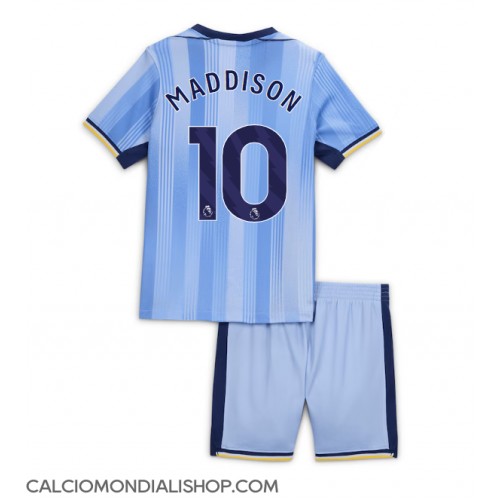 Maglie da calcio Tottenham Hotspur James Maddison #10 Seconda Maglia Bambino 2024-25 Manica Corta (+ Pantaloni corti)